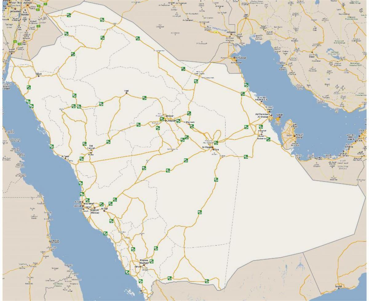 Kort af nákvæmar Sádi-Arabía