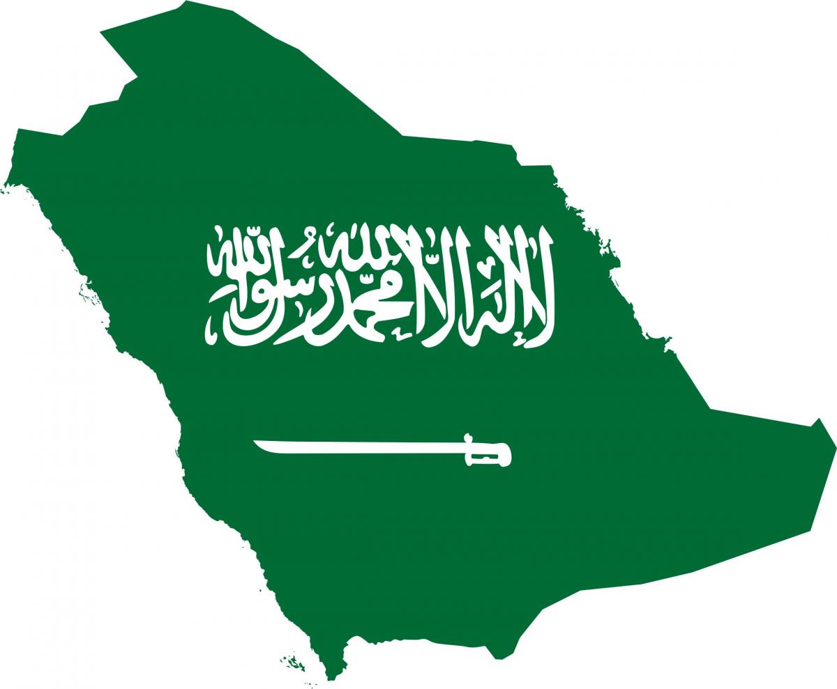 Sádi Arabíu kort fána
