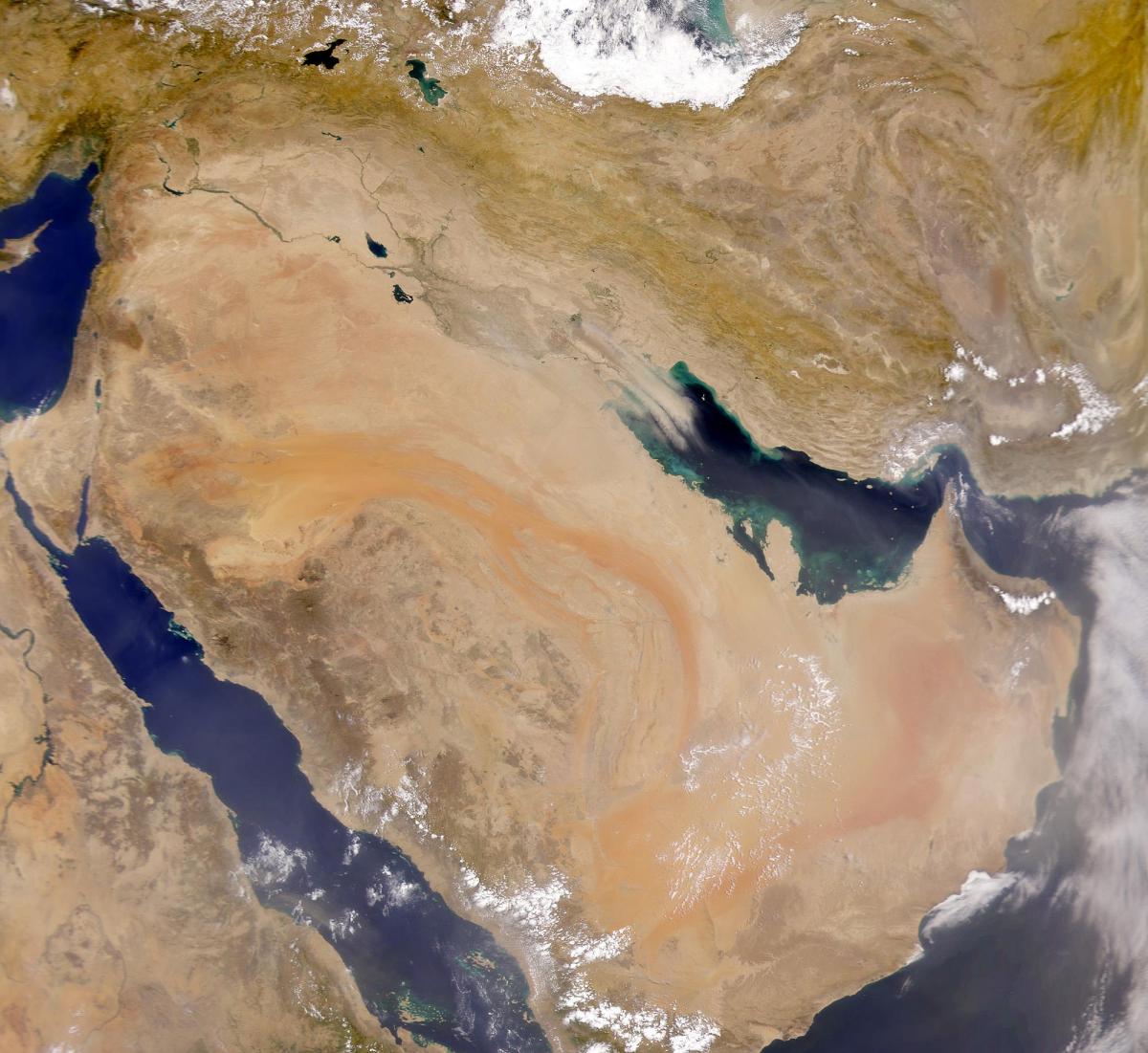 Kort af Sádi Arabíu gervitungl