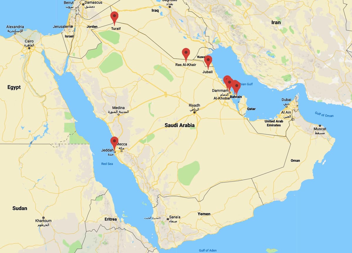 kort af Sádi Arabíu ha ' il