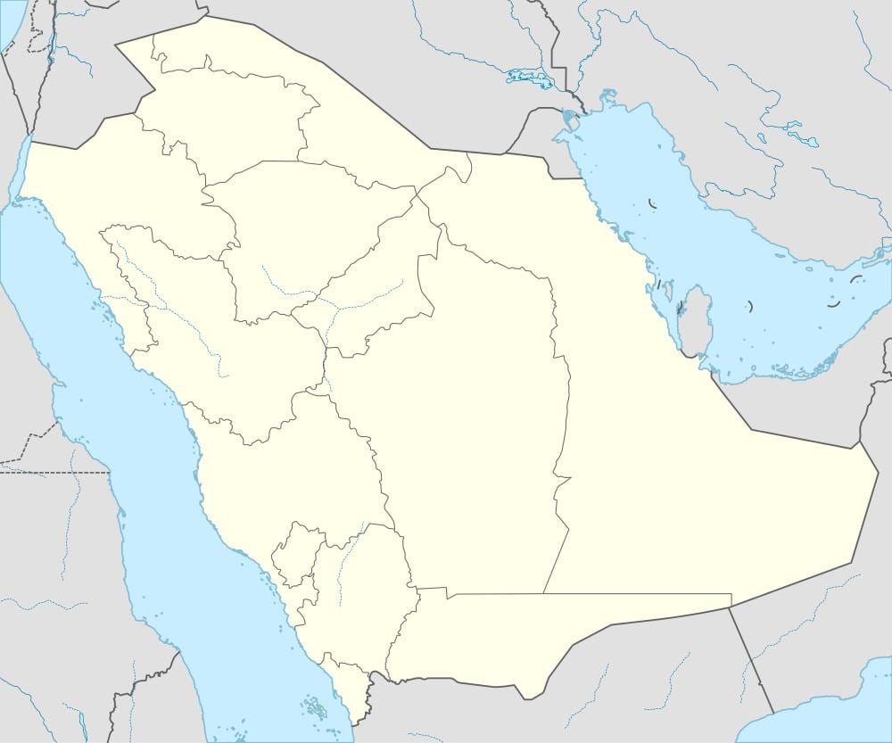 Kort af í Sádi-Arabía