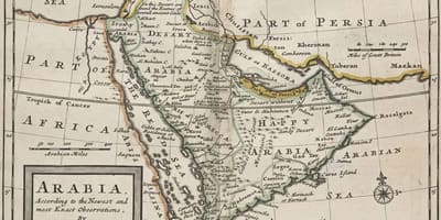 Kort af fornum Sádi-Arabía