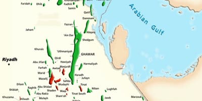 Kort af manifa Sádi-Arabía