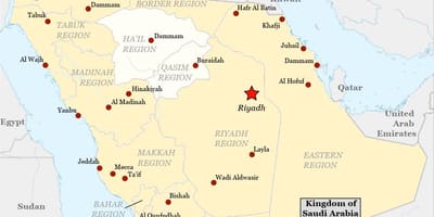 Kort af riyadh Sádi-Arabía
