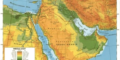 Kort af Sádi Arabíu eyðimörk