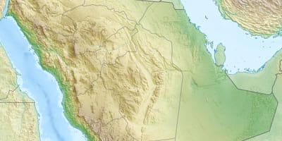 Kort af Sádi Arabíu fjöll