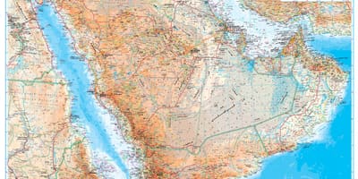Kort af landslaginu Sádi-Arabía